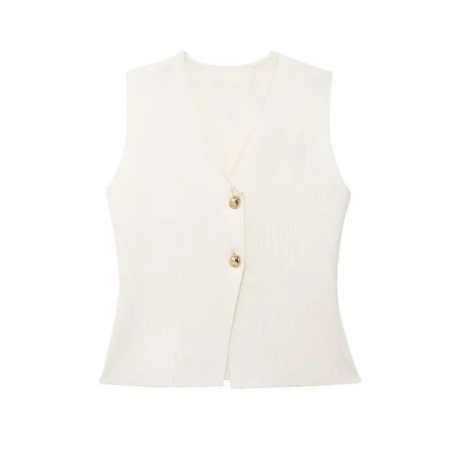 Ärmelloses, geknöpftes Oberteil für Damen-Vest for women-Alpenkind