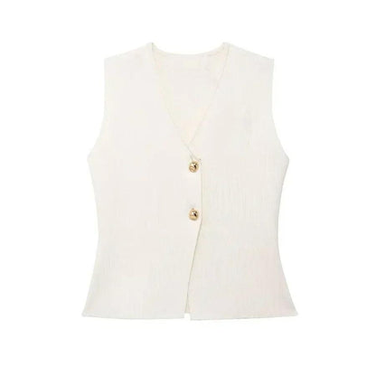 Ärmelloses, geknöpftes Oberteil für Damen-Vest for women-Alpenkind