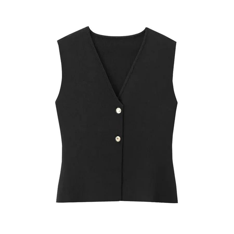 Ärmelloses, geknöpftes Oberteil für Damen-Vest for women-Alpenkind