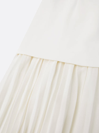 Ärmelloses Maxi-Kleid für Damen mit Plisseerock-Maxi Dress-Alpenkind