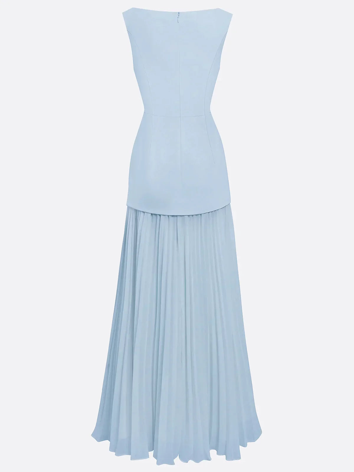 Ärmelloses Maxi-Kleid für Damen mit Plisseerock-Maxi Dress-Alpenkind