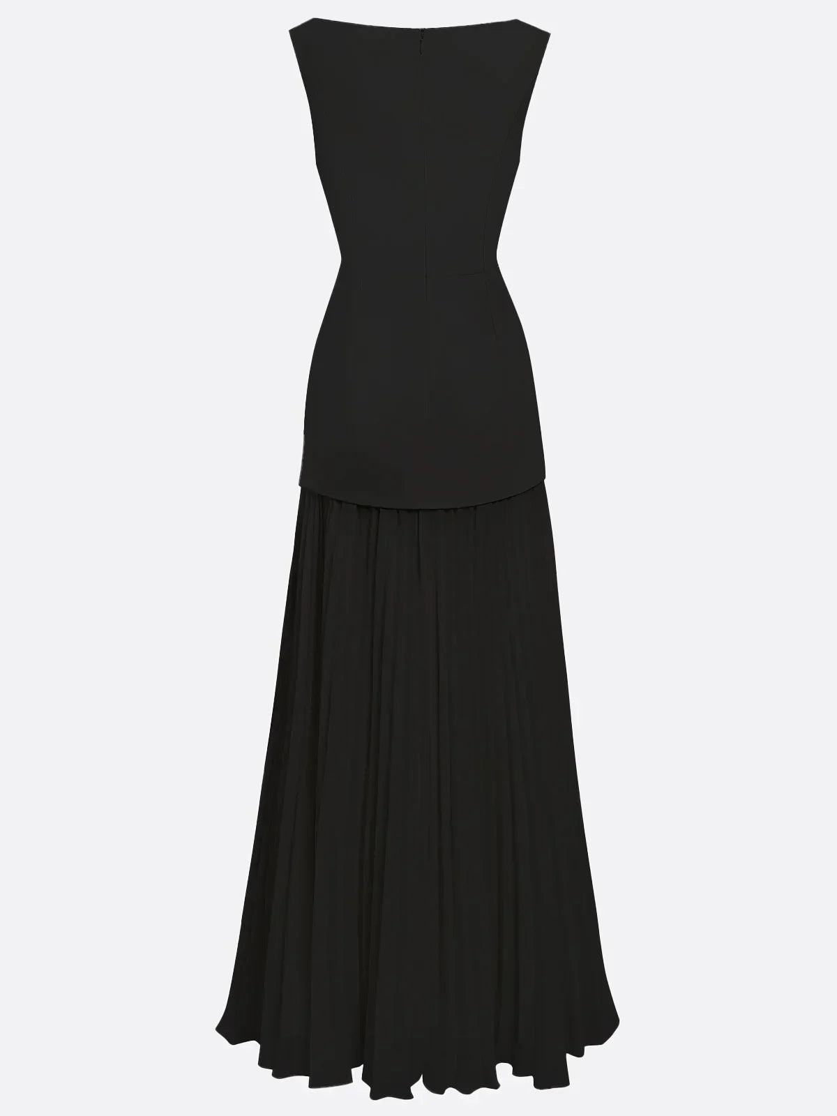 Ärmelloses Maxi-Kleid für Damen mit Plisseerock-Maxi Dress-Alpenkind