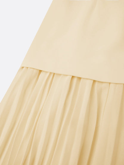 Ärmelloses Maxi-Kleid für Damen mit Plisseerock-Maxi Dress-Alpenkind