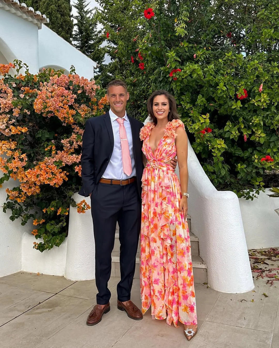Ärmelloses Maxikleid mit Blumenmuster für Damen-Maxi Dress-Alpenkind