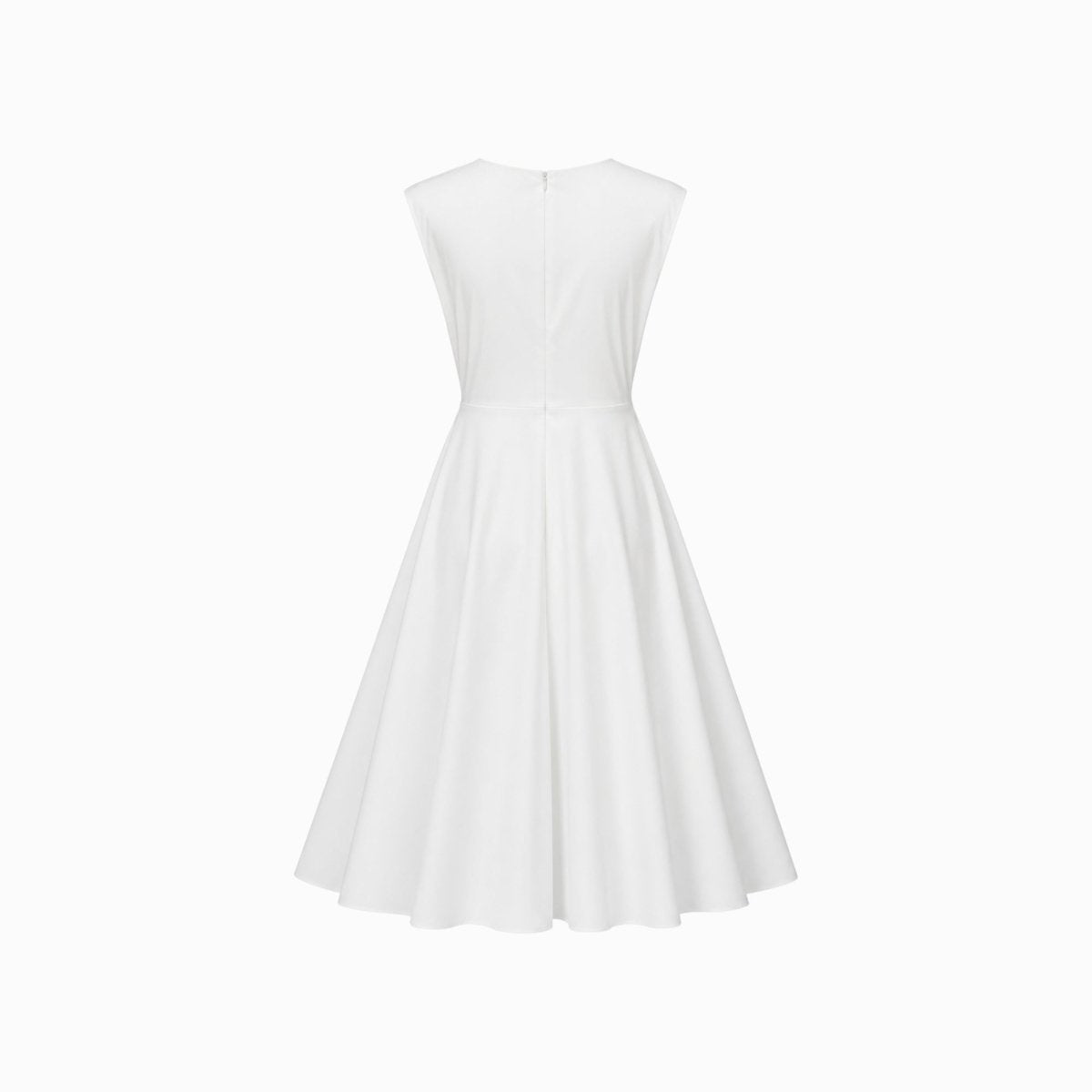 Ärmelloses Midi-Kleid für Damen mit seitlichem Knoten-Midi Dress-Alpenkind