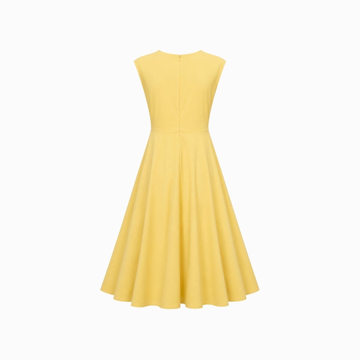 Ärmelloses Midi-Kleid für Damen mit seitlichem Knoten-Midi Dress-Alpenkind