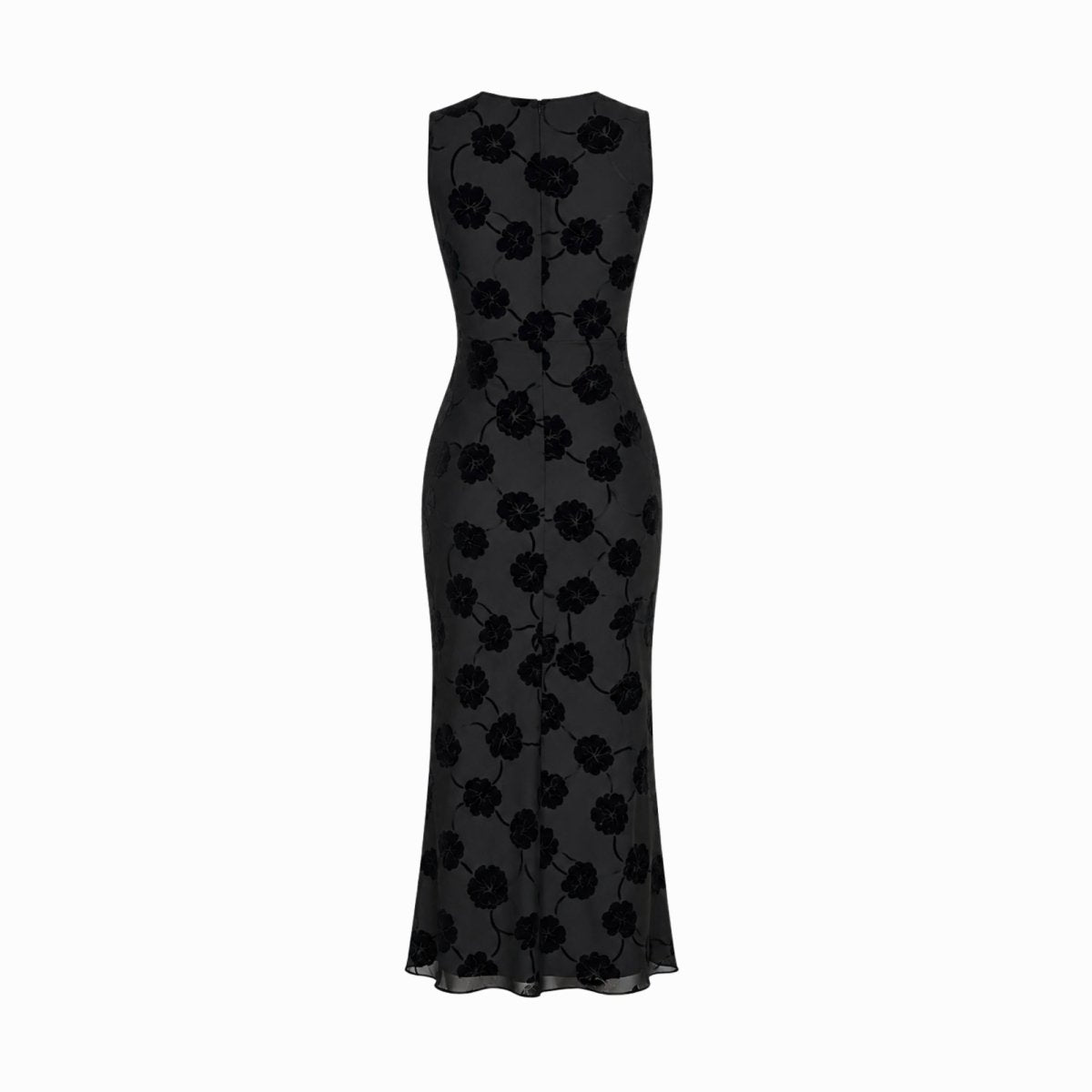 Ärmelloses Midikleid mit Blumenmuster für Damen-Midi Dress-Alpenkind