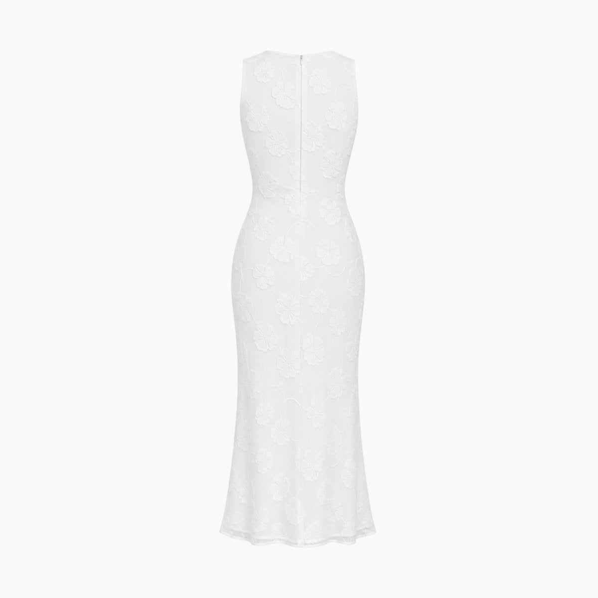 Ärmelloses Midikleid mit Blumenmuster für Damen-Midi Dress-Alpenkind