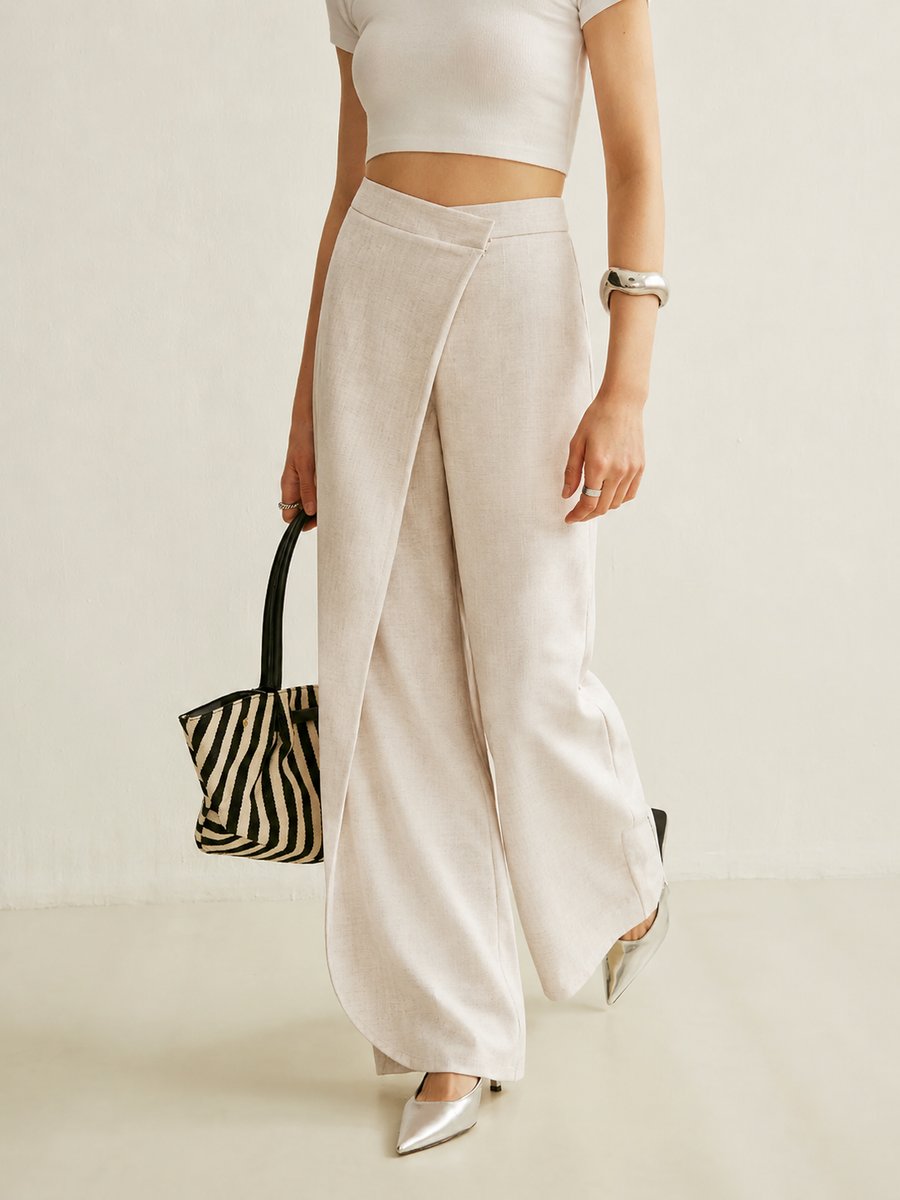 Asymmetrische Wide-Leg-Hose für Damen-Pants for Women-Alpenkind