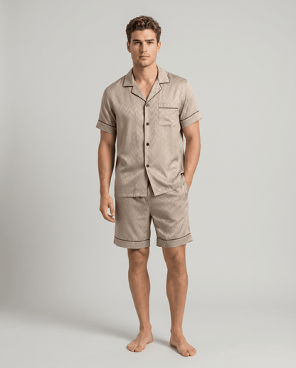 Bedrucktes kurzärmeliges Pyjama-Set für Herren-Sets for Men-Alpenkind