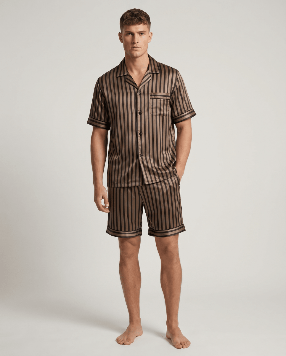 Bedrucktes kurzärmeliges Pyjama-Set für Herren-Sets for Men-Alpenkind