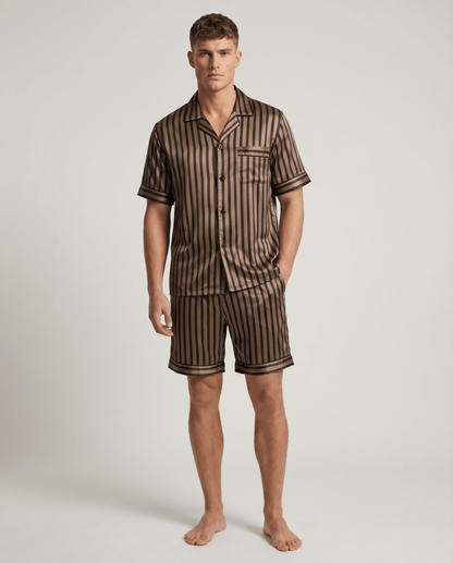 Bedrucktes kurzärmeliges Pyjama-Set für Herren-Sets for Men-Alpenkind