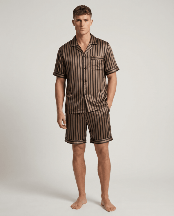Bedrucktes kurzärmeliges Pyjama-Set für Herren-Sets for Men-Alpenkind