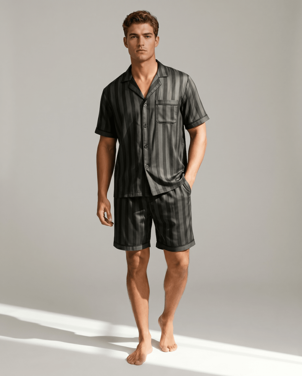 Bedrucktes kurzärmeliges Pyjama-Set für Herren-Sets for Men-Alpenkind