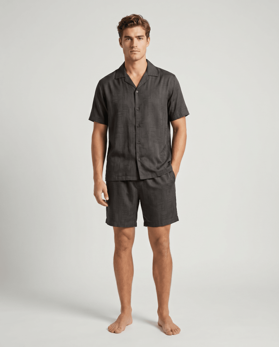 Bedrucktes kurzärmeliges Pyjama-Set für Herren-Sets for Men-Alpenkind
