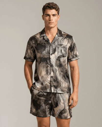 Bedrucktes kurzärmeliges Pyjama-Set für Herren-Sets for Men-Alpenkind