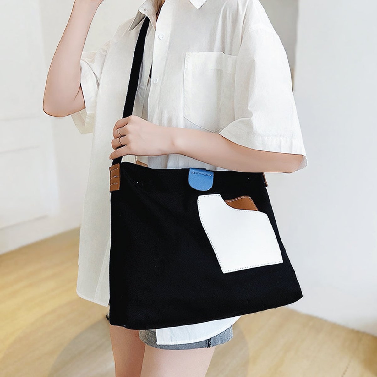Canvas-Schultertasche für Damen-Accessories for Women-Alpenkind