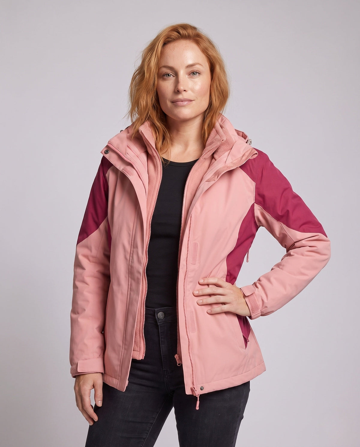 Damen 2-in-1 Outdoor-Jacke mit Kapuze-jackets for woman-Alpenkind