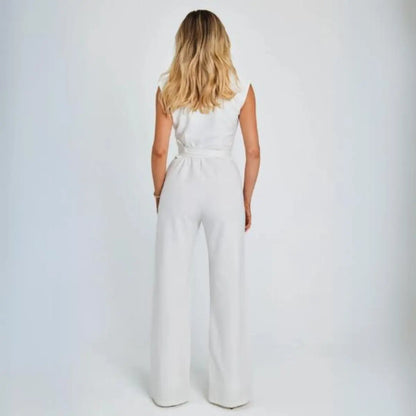 Damen Ärmelloser Jumpsuit mit Weitem Bein-Jumpsuits for women-Alpenkind