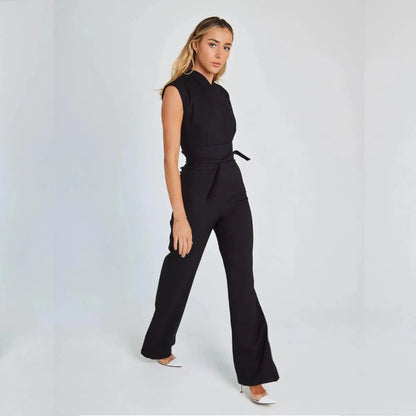 Damen Ärmelloser Jumpsuit mit Weitem Bein-Jumpsuits for women-Alpenkind