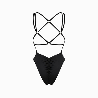 Damen-Badeanzug mit Cut-Out-Seiten-Swimwear for Women-Alpenkind