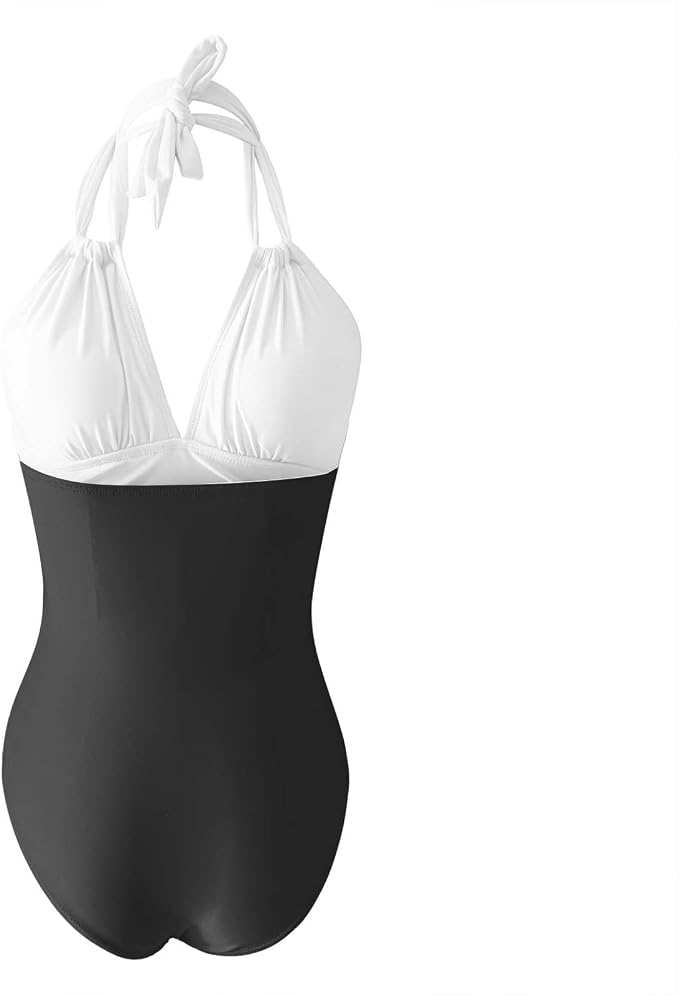 Damen-Badeanzug mit Neckholder und Keyhole-Ausschnitt-Swimwear for women-Alpenkind