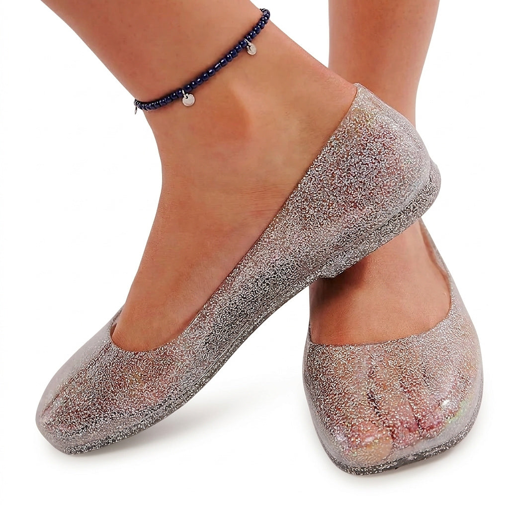 Damen-Ballerinas aus Glitzer-Gelee-Footwear for women-Alpenkind