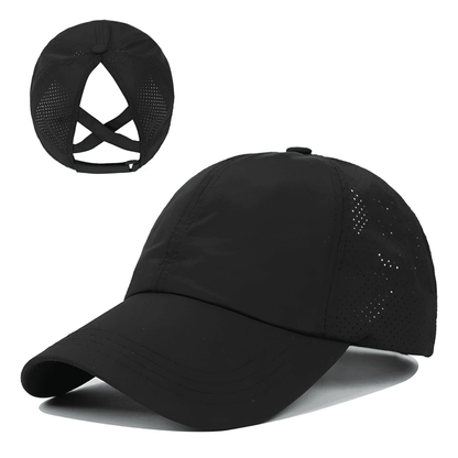 Damen Baseball-Cap für Pferdeschwanz mit Criss-Cross-Rückseite-Accessories for Women-Alpenkind