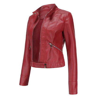 Damen Bikerjacke mit Stehkragen und Reißverschlüssen-Jacket for women-Alpenkind