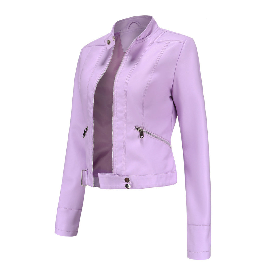 Damen Bikerjacke mit Stehkragen und Reißverschlüssen-Jacket for women-Alpenkind