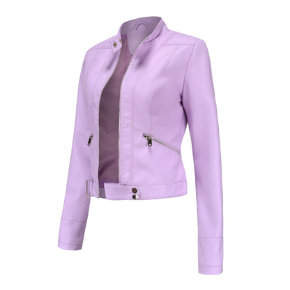 Damen Bikerjacke mit Stehkragen und Reißverschlüssen-Jacket for women-Alpenkind