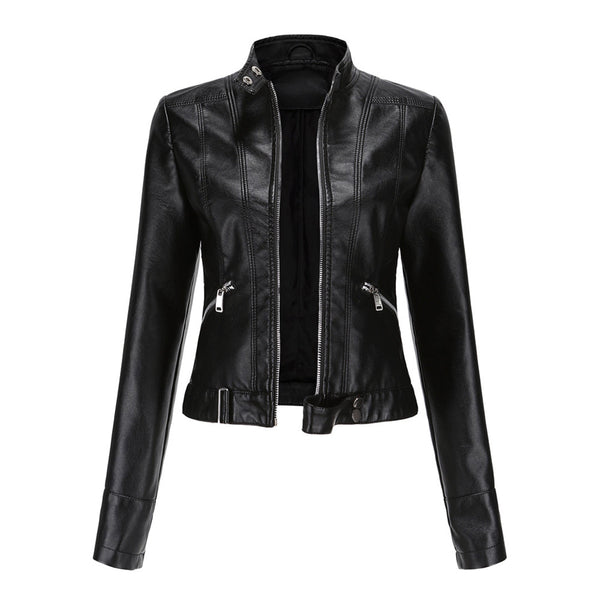 Damen Bikerjacke mit Stehkragen und Reißverschlüssen-Jacket for women-Alpenkind