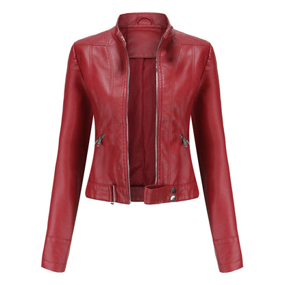 Damen Bikerjacke mit Stehkragen und Reißverschlüssen-Jacket for women-Alpenkind
