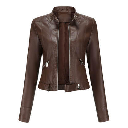 Damen Bikerjacke mit Stehkragen und Reißverschlüssen-Jacket for women-Alpenkind