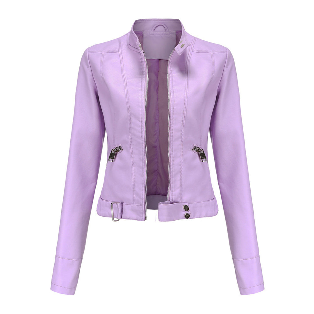 Damen Bikerjacke mit Stehkragen und Reißverschlüssen-Jacket for women-Alpenkind