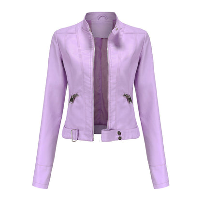 Damen Bikerjacke mit Stehkragen und Reißverschlüssen-Jacket for women-Alpenkind
