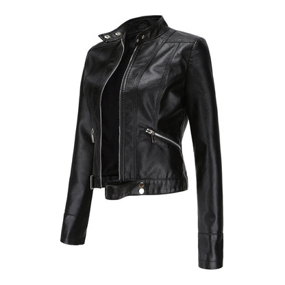 Damen Bikerjacke mit Stehkragen und Reißverschlüssen-Jacket for women-Alpenkind