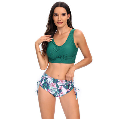 Damen-Bikini-Set mit hoher Taille und seitlichen Bindebändern-Swimwear for Women-Alpenkind