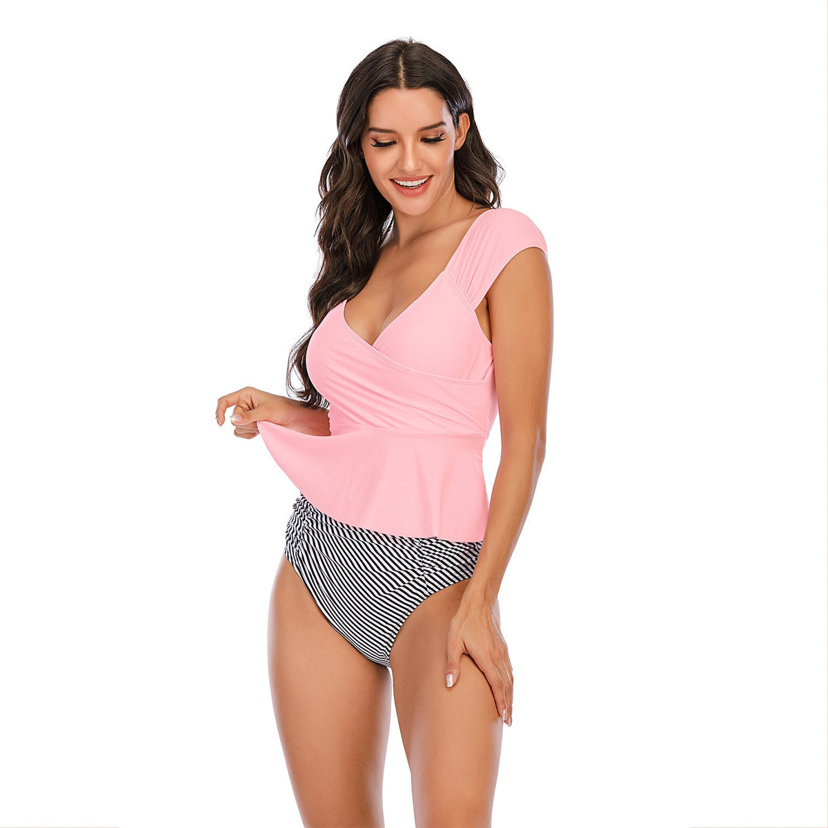 Damen-Bikini-Set mit Schößchen und Sternenmuster-Swimwear for Women-Alpenkind