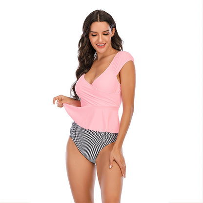 Damen-Bikini-Set mit Schößchen und Sternenmuster-Swimwear for Women-Alpenkind