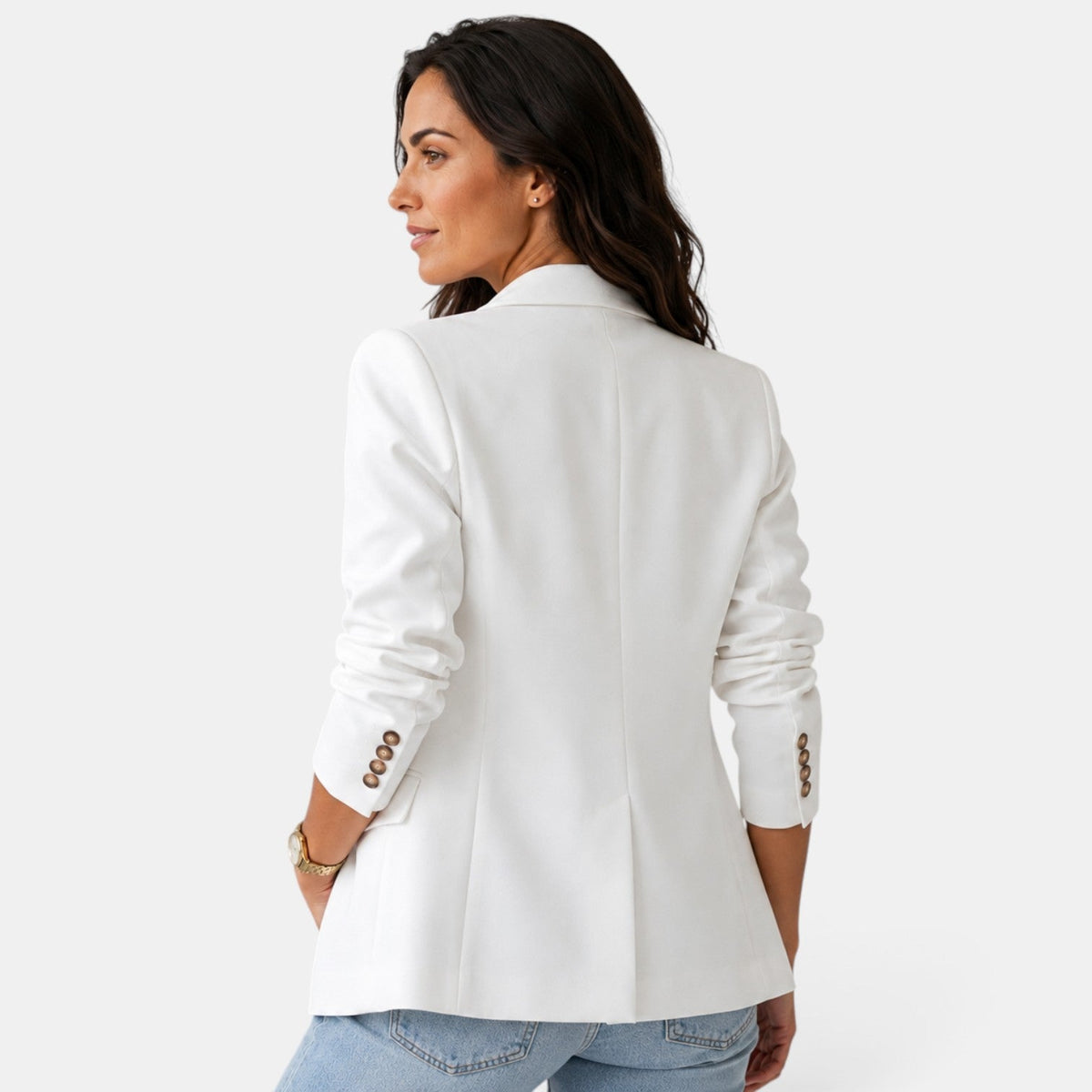 Damen-Blazer mit Doppelknopfleiste und fallendem Revers-Blazer for women-Alpenkind