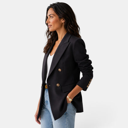 Damen-Blazer mit Doppelknopfleiste und fallendem Revers-Blazer for women-Alpenkind