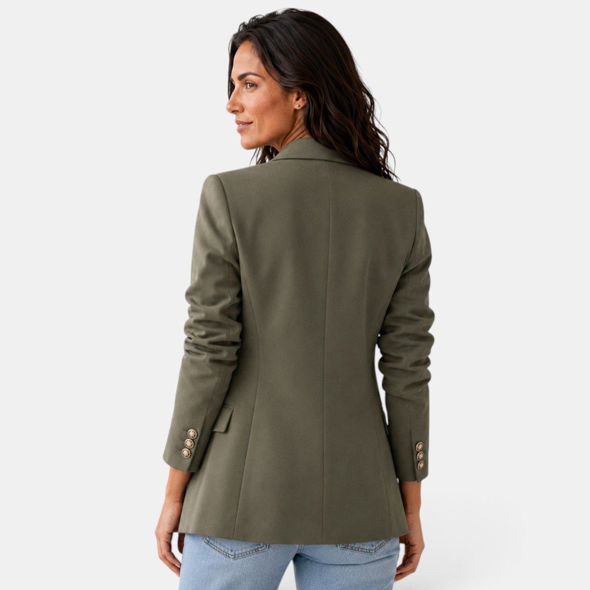 Damen-Blazer mit Doppelknopfleiste und fallendem Revers-Blazer for women-Alpenkind