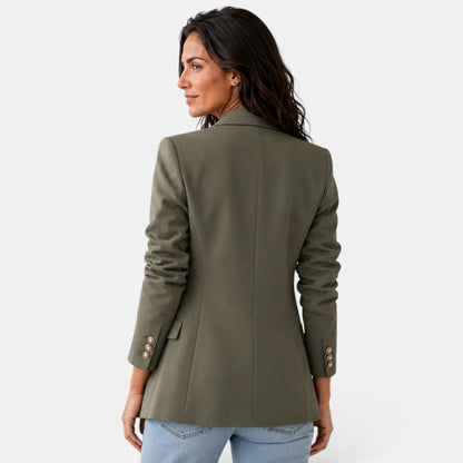 Damen-Blazer mit Doppelknopfleiste und fallendem Revers-Blazer for women-Alpenkind