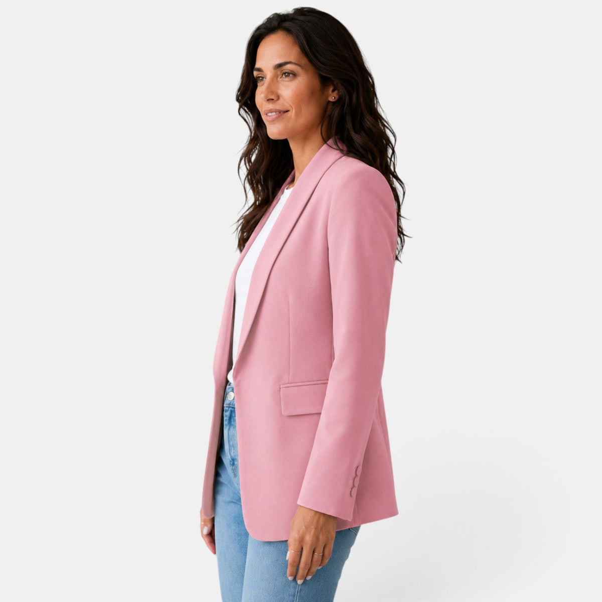 Damen-Blazer mit offenem Vorderteil und Pattentaschen-Blazer for women-Alpenkind