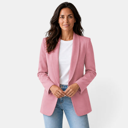 Damen-Blazer mit offenem Vorderteil und Pattentaschen-Blazer for women-Alpenkind