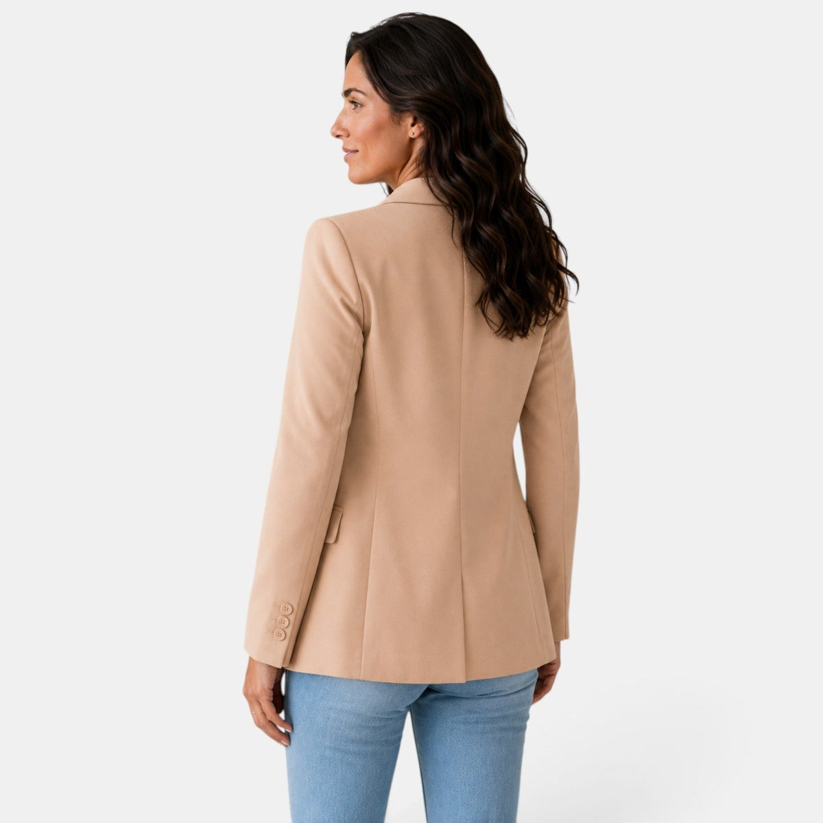 Damen-Blazer mit offenem Vorderteil und Pattentaschen-Blazer for women-Alpenkind