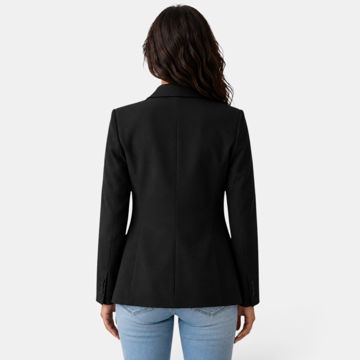 Damen-Blazer mit offenem Vorderteil und Pattentaschen-Blazer for women-Alpenkind