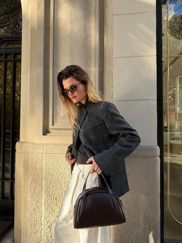 Damen Blazer mit Stehkragen und asymmetrischem Verschluss