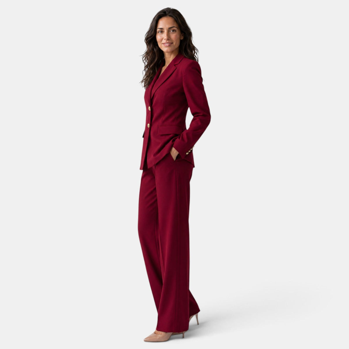 Damen-Blazer und Hose mit weitem Bein im Set-Sets for women-Alpenkind